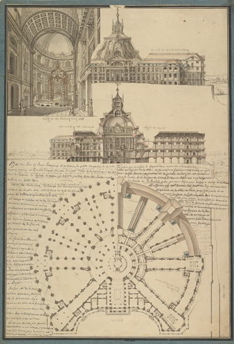 de la Maire - Architectural Drawing for a Chapel and Hospital