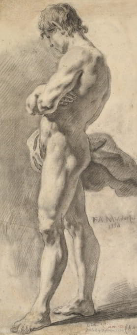 Franz August Myldorfer - Standing Male Nude