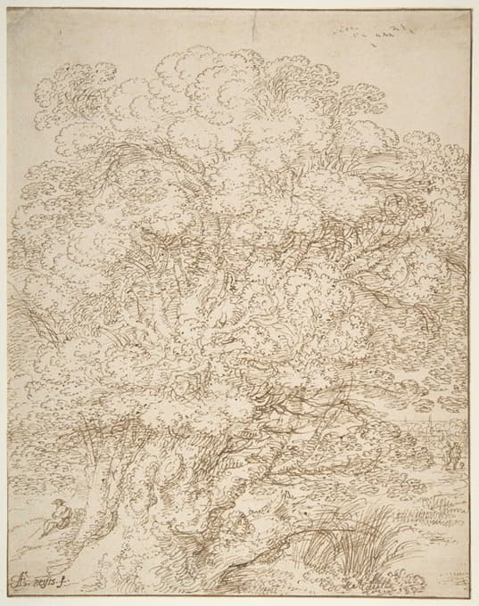 Gillis Neyts - Study of an Old Tree