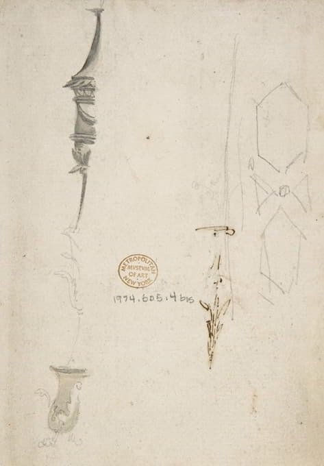 Giovanni Battista Natali III - Fragmentary Sketches of Various Ornament