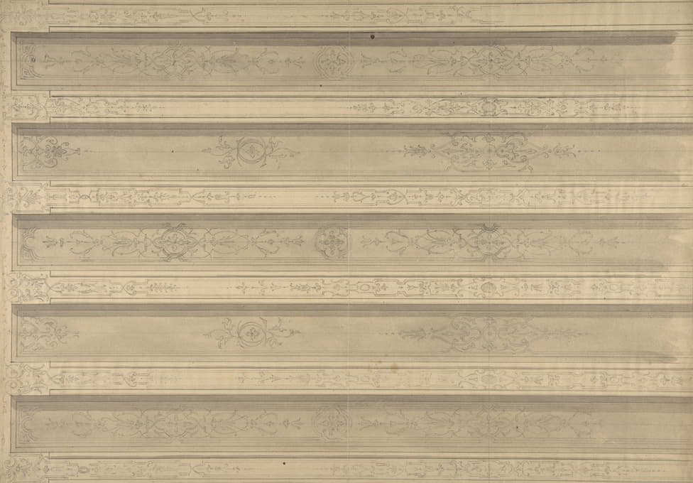 Jules-Edmond-Charles Lachaise - Design for Ceiling Decorations, Fontainebleau