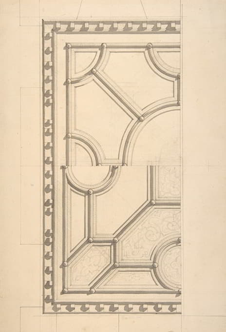 Jules-Edmond-Charles Lachaise - Two designs for a ceiling