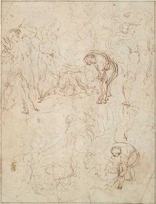 Ambrogio Giovanni Figino - Studies for a Conversion of Saul and an Entombment