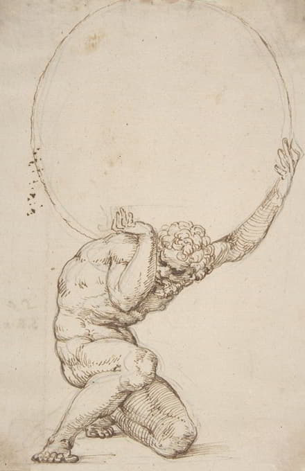 Baldassare Peruzzi - Crouching Figure of Atlas