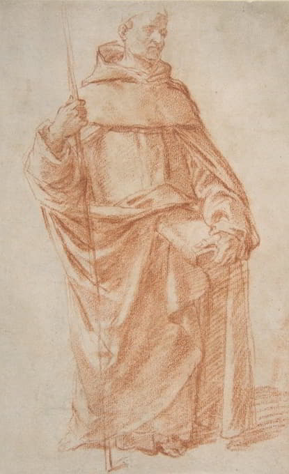 Bernardino Poccetti - Standing Dominican or Servite Holding a Book and Staff