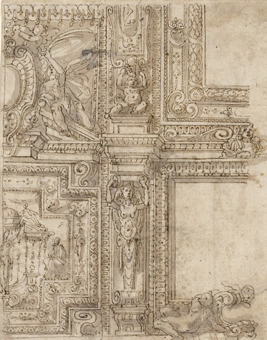 Cherubino Alberti - Detail of Ceiling Ornamentation
