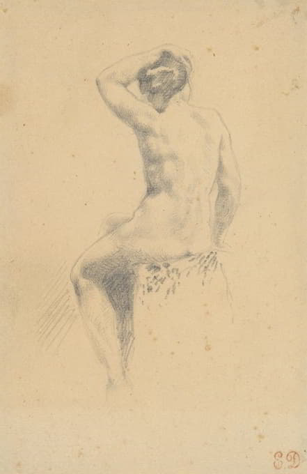 Eugène Delacroix - Female Nude Seen from the Rear