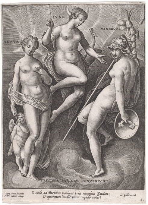 Adriaen Collaert - Venus, Juno and Minerva