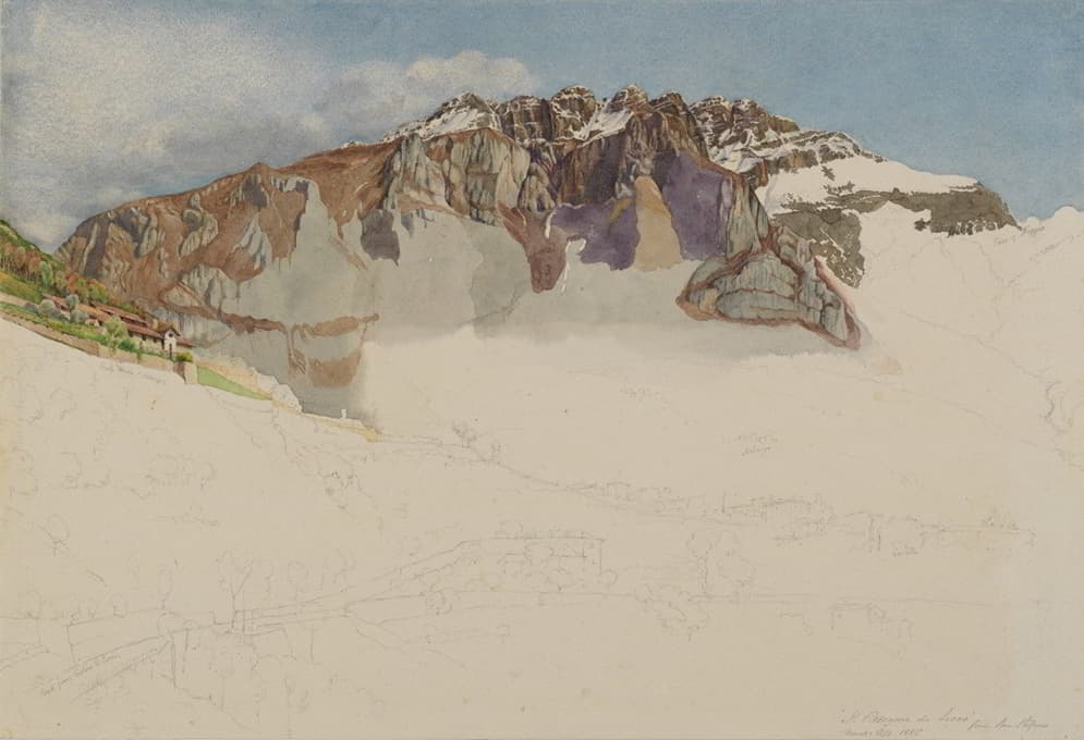 Frank Randal - Mountainous Landscape in Italy ; ‘Il Resegone’