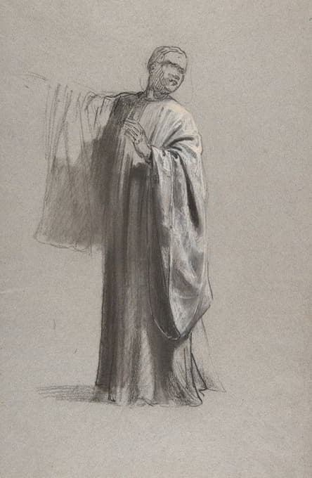 Isidore Pils - Drapery Study for a Cleric (lower register)
