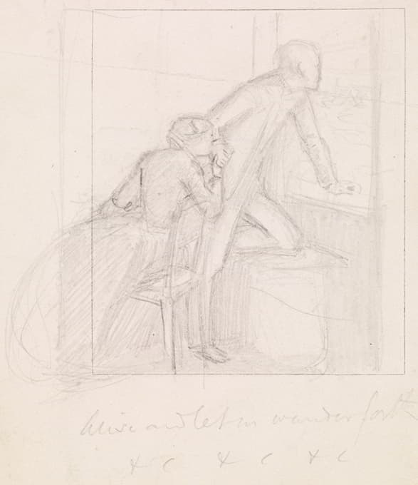 Sir John Everett Millais - Tennyson’s The Miller’s Daughter – Study for Husband and Wife in Arise and Let us Wander Forth