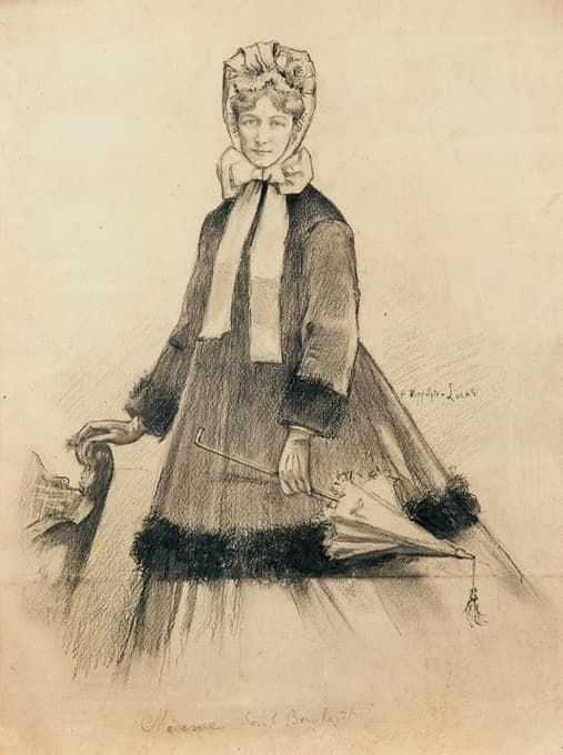 Marie Félix Hippolyte-Lucas - A  portrait of Sarah Bernhardt