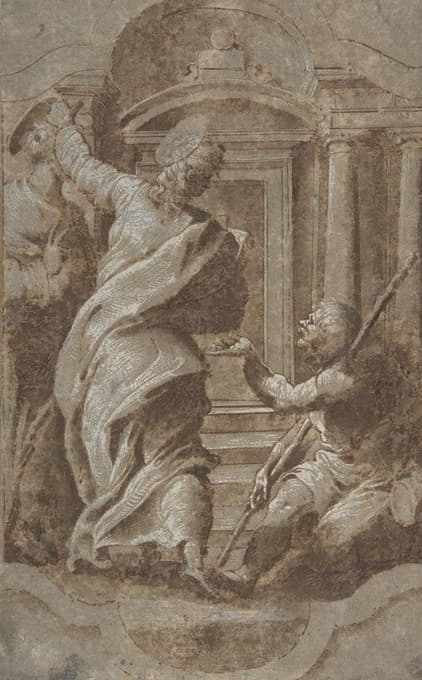 Perino Del Vaga - Saints Peter and John Healing a Cripple at the Gate of the Temple