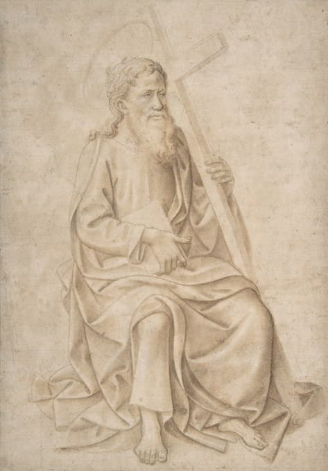 Pesellino - Saint Philip Seated, Holding a Book and a Cross