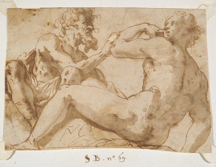 Prospero Fontana - Studies for Recumbent Allegorical Figures