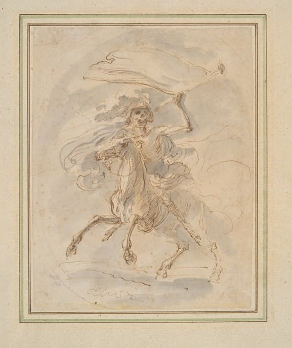 Stefano Della Bella - Death on a Horse, study for the etching in the ‘Five Deaths’ series