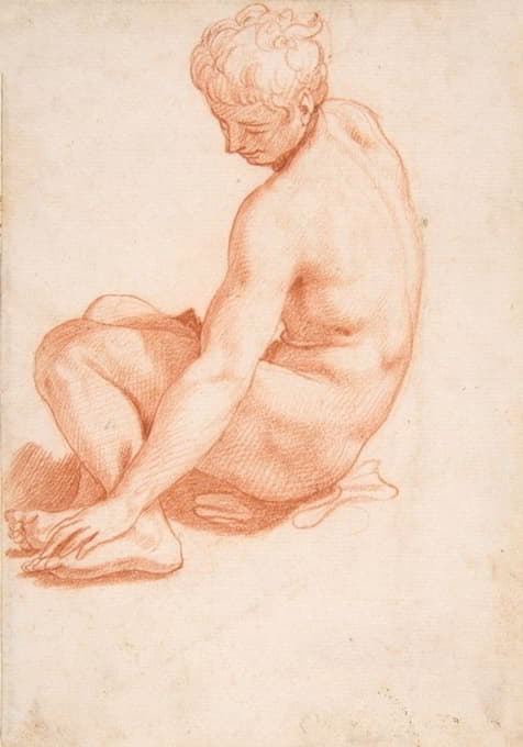 男性裸体坐姿