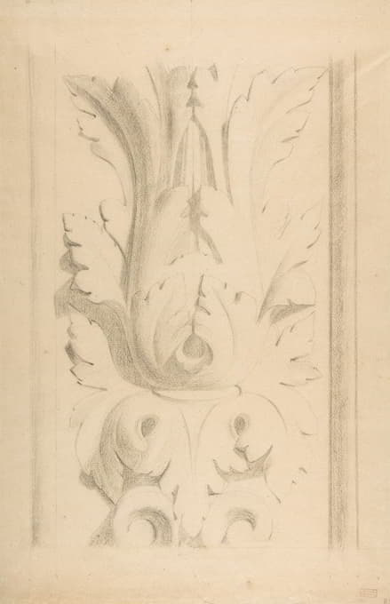 Georges Seurat - Architectural Motif; Double Acanthus Fleuron