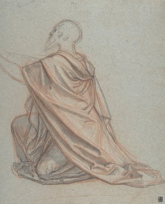 Ludwig Ferdinand Schnorr von Carolsfeld - Study of a Kneeling Man