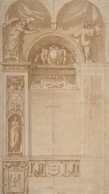 Cristoforo Roncalli - Design for a Reredos or Frame and Setting for an Altar Painting