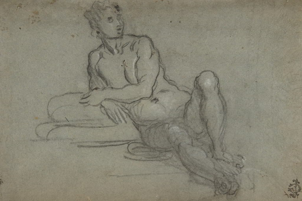 Domenico Tintoretto - Reclining Female Nude Figure