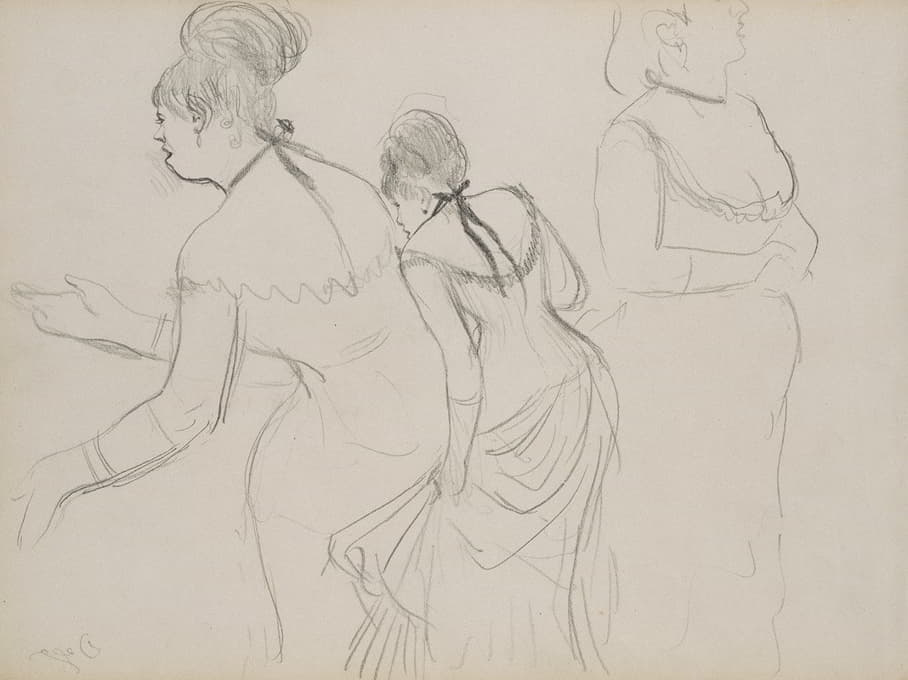 Edgar Degas - Sketches of a Café Singer