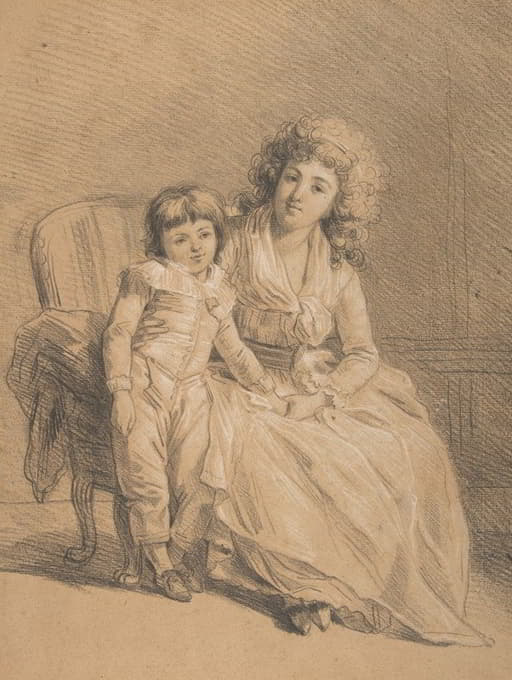 François-André Vincent - Portrait of a Mother and Child