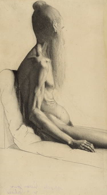 Georges Seurat - Nude Study of an Old Man
