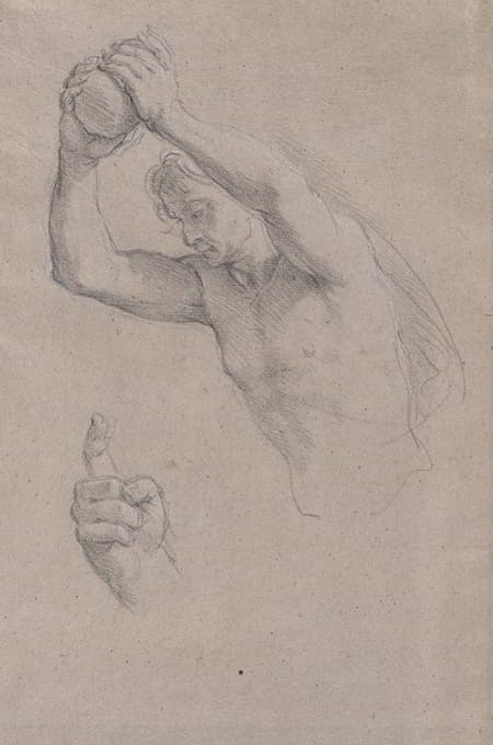 Giacomo Zoboli - Studies of a Young Man Holding a Stone
