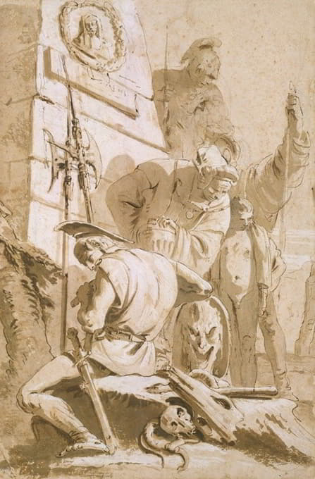 Giovanni Battista Tiepolo - Soldiers Around a Monument