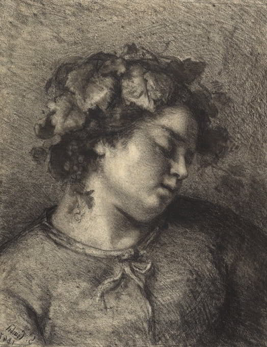 Gustave Courbet - Head of a Sleeping Bacchante