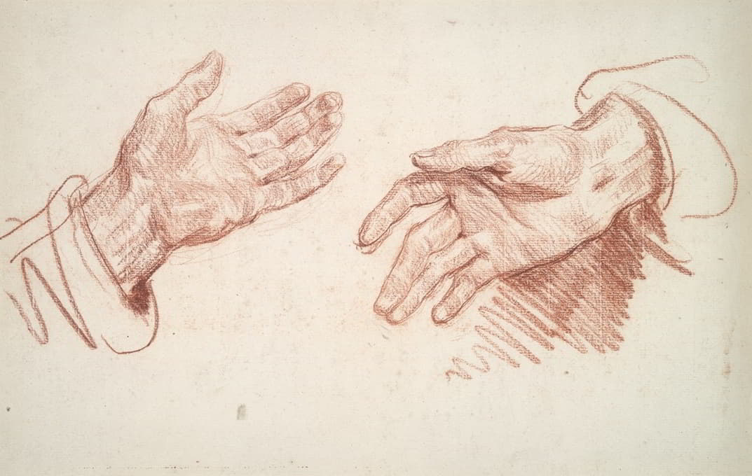 Jean-Baptiste Greuze - Study of 2 Hands