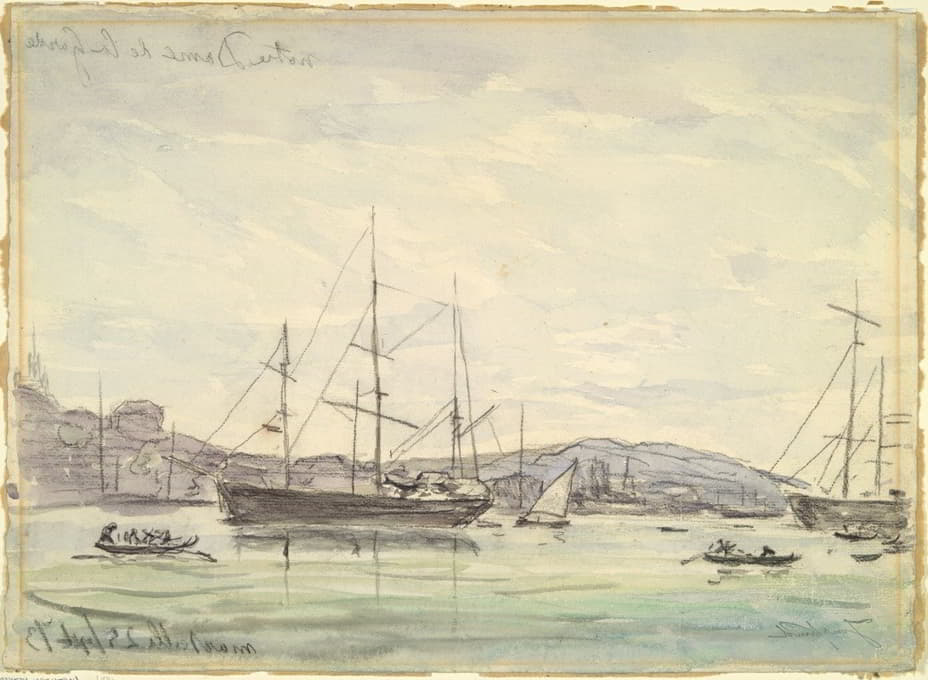 Johan Barthold Jongkind - Harbor Scene, Marseilles