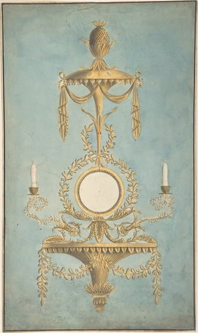 John Yenn - Design for a Sconce with a Mirror