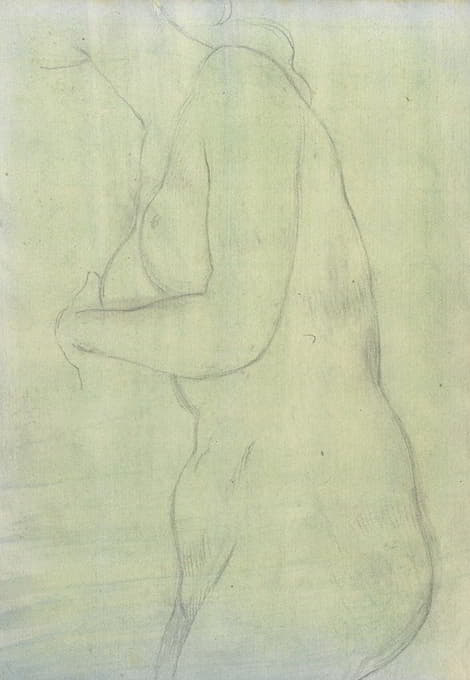 Joseph Wright of Derby - Sketch of a Female Nude Resembling the Medici Venus
