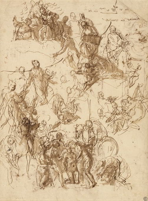 Paolo Veronese - Sheet of Studies for ‘The Martyrdom of Saint George’