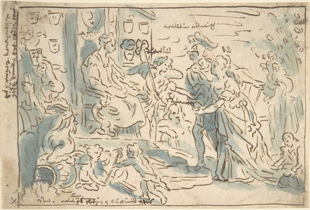 Theodoor van Thulden - Compositional Sketch forThe Request for Admission into the Union