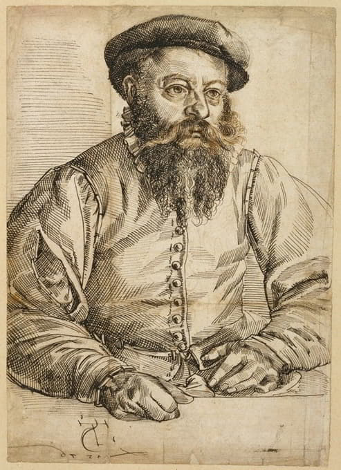 Tobias Stimmer - Portrait of a Bearded Man