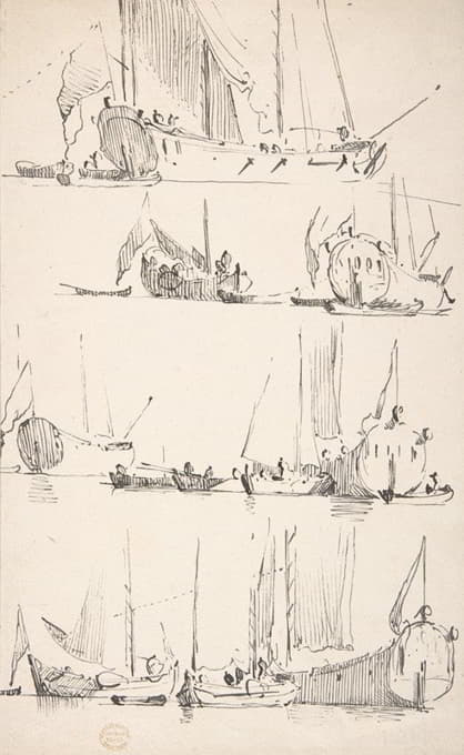 Willem van de Velde the Younger - Studies of Ships and Boats