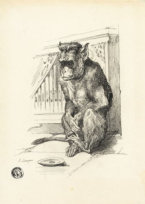 Auguste Andre Lançon - Begging Monkey