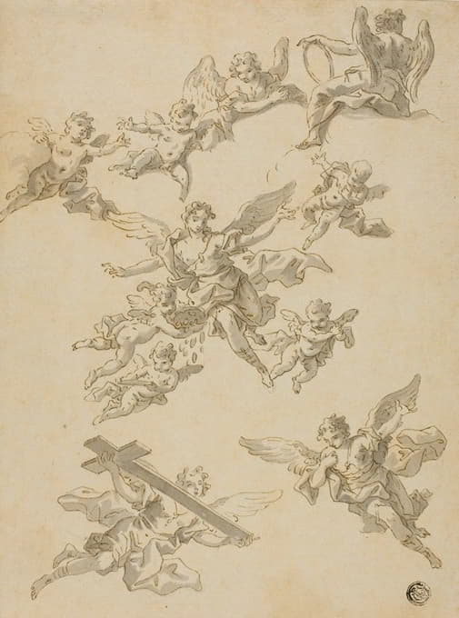 Daniel Gran - Sketches of Angels and Putti