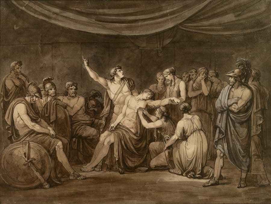 阿基里斯发誓要为被赫克托杀死的帕特洛克勒斯报仇