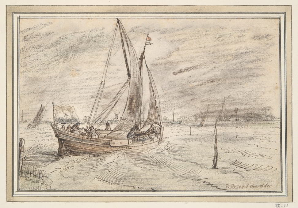 Cornelis Claesz. van Wieringen - Boat Sailing in Stormy Weather early