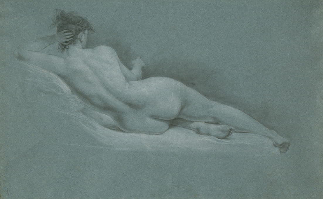 John Trumbull - Reclining Nude, back view