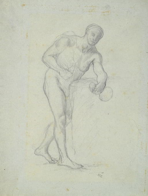 Pierre Puvis de Chavannes - Nude Figure with a Flask