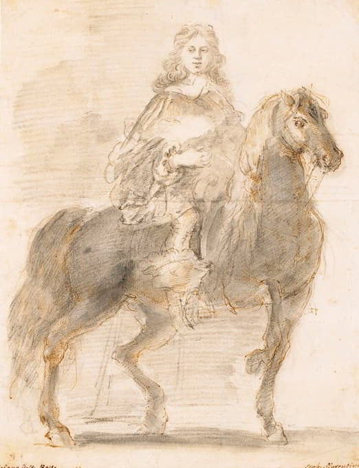 Stefano Della Bella - Portrait équestre de Cosimo III de’ Medici