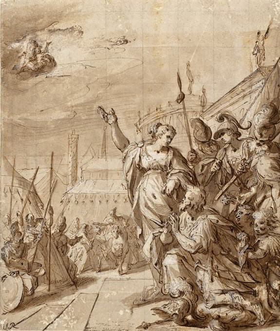 Hans von Aachen - Augustus and the Tiburtine Sibyl