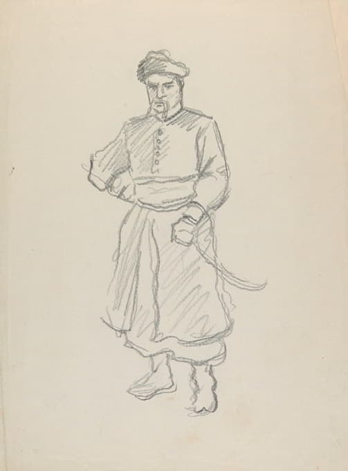 Ivan Ivanec - Szlachcic z karabelą – studium rysunkowe