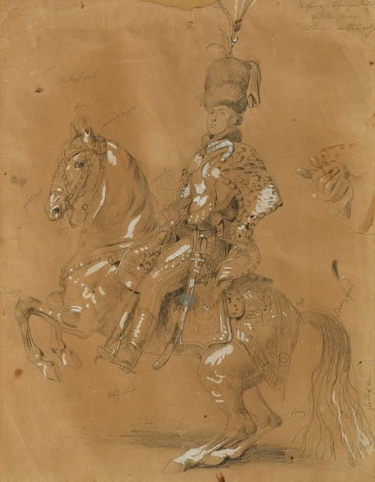 骑在马背上的西奥多·阿隆·德·比斯特拉