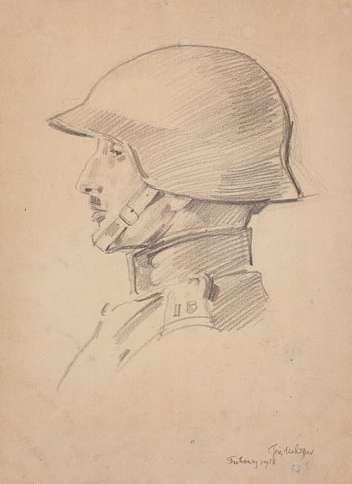 Józef Mehoffer - Study of a soldier’s head